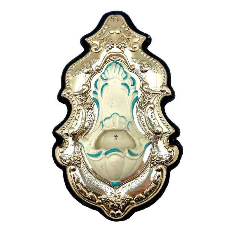 Benditera plata y cermica 22 x 13,5 cm