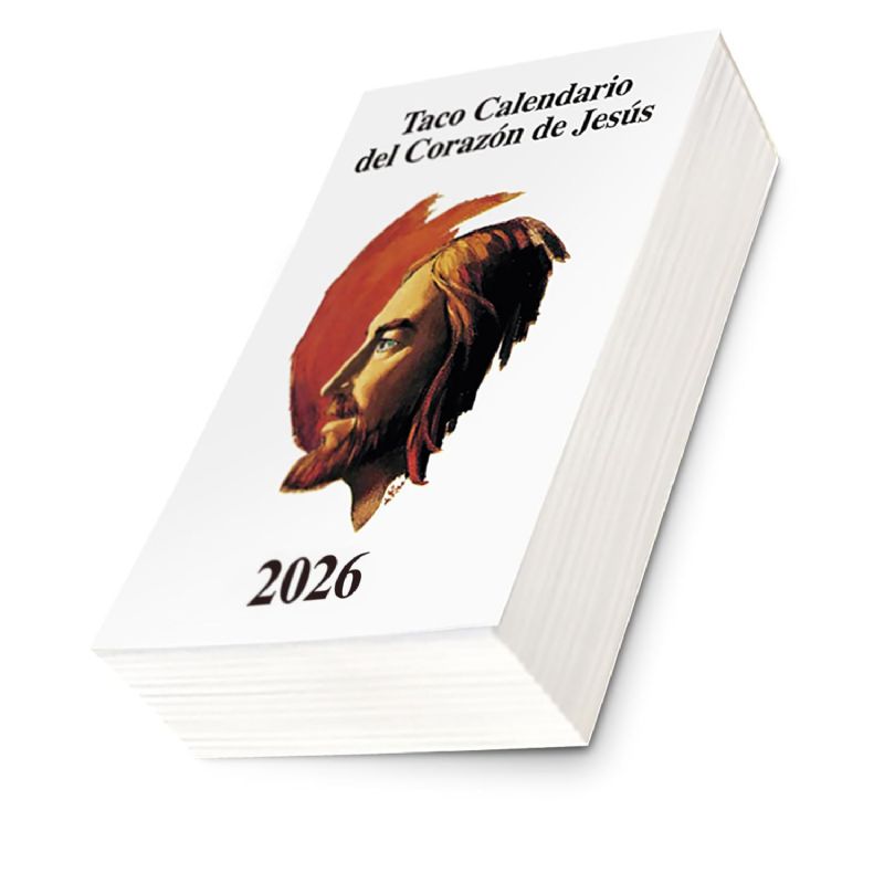 Taco calendario del Sagrado Corazn de Jess 2026 con imn - Editorial Mensajero