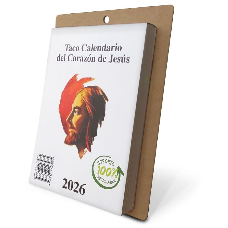 Taco calendario Sagrado Corazn de Jess 2026 gigante - Editorial Mensajero