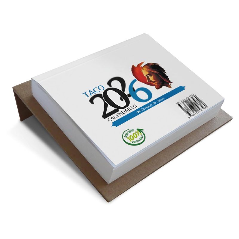 Taco calendario del Sagrado Corazn de Jess 2026 con soporte de mesa - Editorial Mensajero