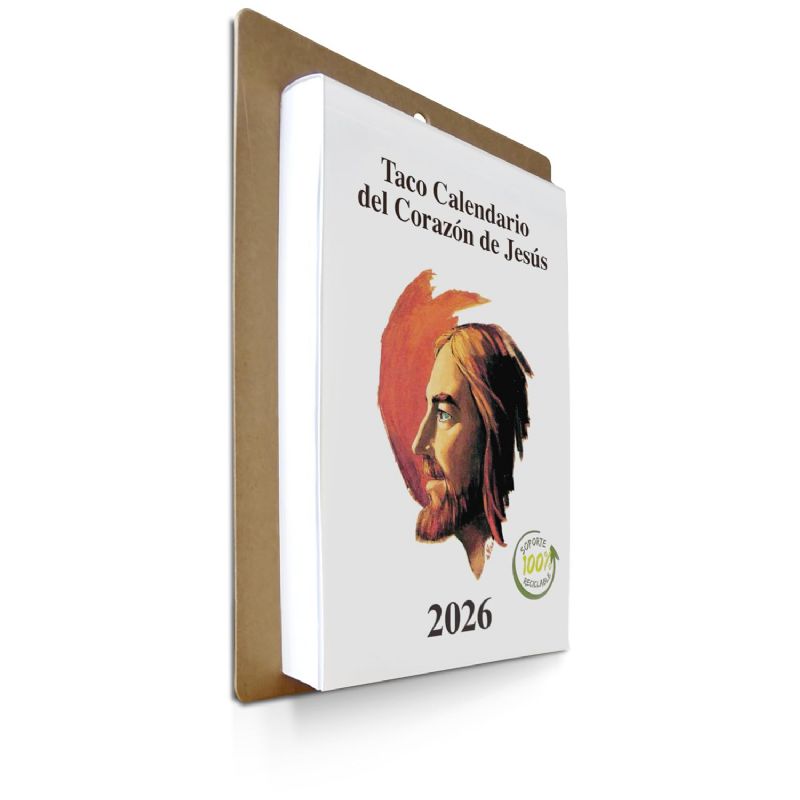 Taco calendario Sagrado Corazn 2026 grande de pared - Editorial Mensajero