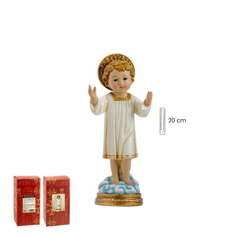 Nio Jess con traje crema - Imagen en resina de polister - 20 cm.