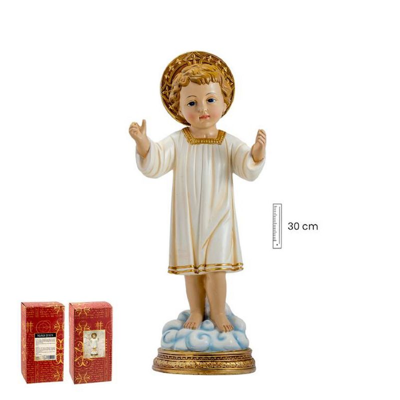 Nio Jess con traje crema - Imagen en resina de polister - 30 cm.