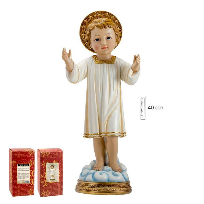 Nio Jess con traje crema - Imagen en resina de polister - 40 cm.