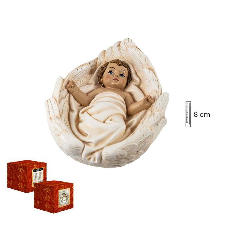 Nio Jess en alas - Figura devocional en resina - 8 cm.