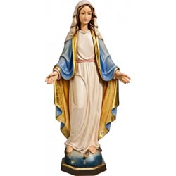Virgen Milagrosa - Imagen en talla de madera - Medidas: a elegir