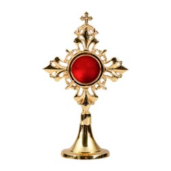 Relicario de mesa con cruz calada