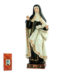 Imagen de Santa Teresa de Jesús en resina de poliéster de 20 cm