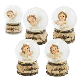 Bola agua ngel 4 cm base crema/oro