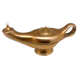 Lampara Aladino 20 cm latn pulido