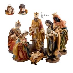 Misterio clásico de 8 piezas en resina de poliéster - 40 cm