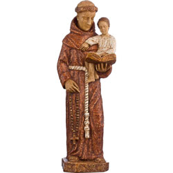 Imagen de San Antonio de Padua en piedra de d...