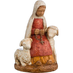 Imagen de Santa Bernardita Pastora en piedra ...