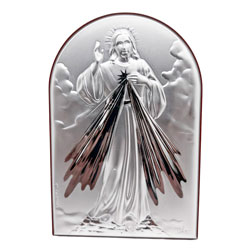 Icono Jess Misericordia en plata de ley sobr...