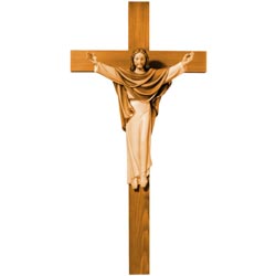 Cristo Resucitado con cruz tallado - Talla en...