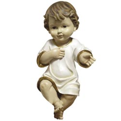 Niño Jesús vestido - Imagen en resina -16 cm.