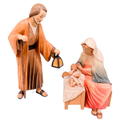 Misterio de Val Gardena en talla de madera - 3 figuras - Altura 12 cm