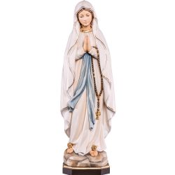 Virgen de Lourdes - Imagen en talla de madera - Medidas: a elegir