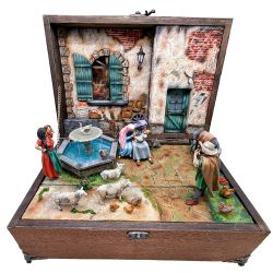 Cofre fuente nacimiento artesanal 29 x 20 x 1...