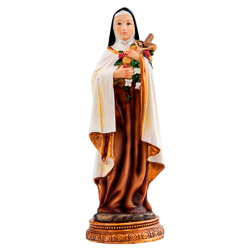 Imagen de Santa Teresa de Courdec en resina de poliéster de 15 cm