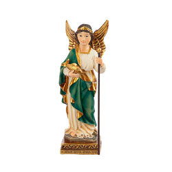 Imagen del Arcángel San Rafael en resina de poliéster de 11 cm