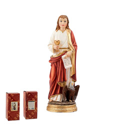 Imagen de San Juan Evangelista en resina de poliéster de 20 cm