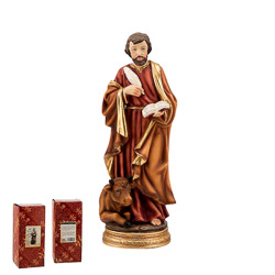 Imagen de San Lucas Evangelista en resina de poliéster de 20 cm