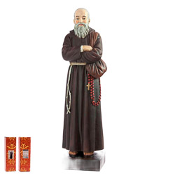 Imagen de Fray Leopoldo de Alpandeire en resina de poliéster de 22 cm