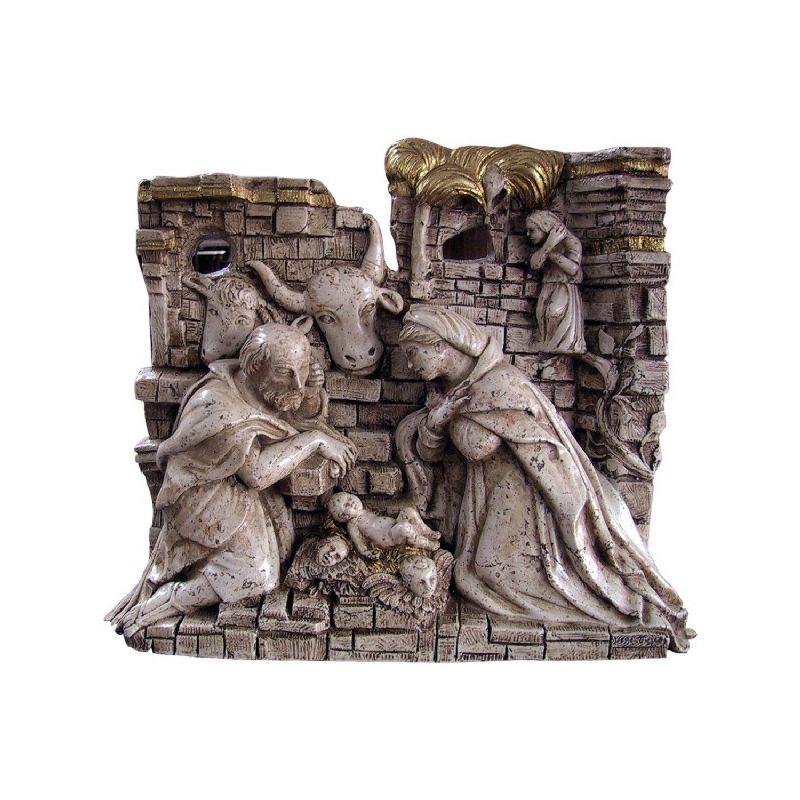 Nacimiento Silo - Alabastro moldeado - Grupo - Altura  37 cm