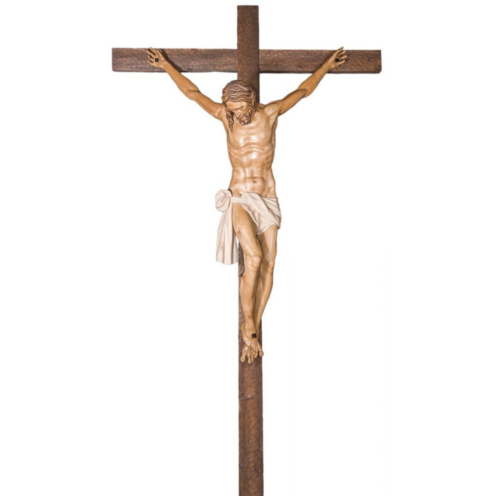 Cristo en talla de madera encerado en varios tonos - Modelo exclusivo