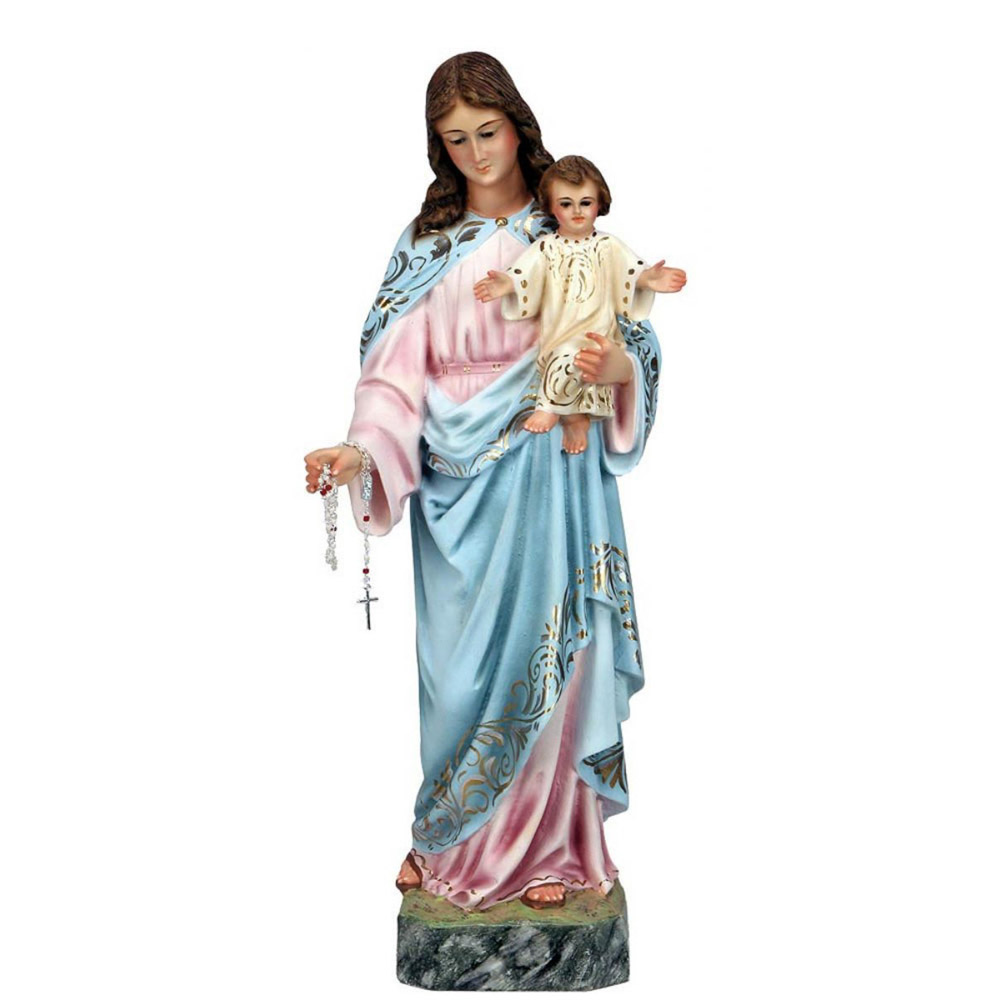 Virgen del Rosario - Imagen en pasta de madera