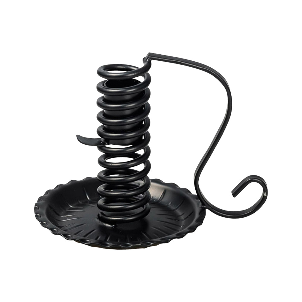 Candelero espiral negro - Altura 12 cm