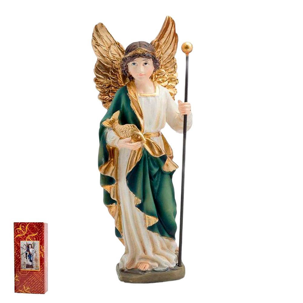 Imagen del Arc�ngel San Rafael en resina de poli�ster de 14 cm