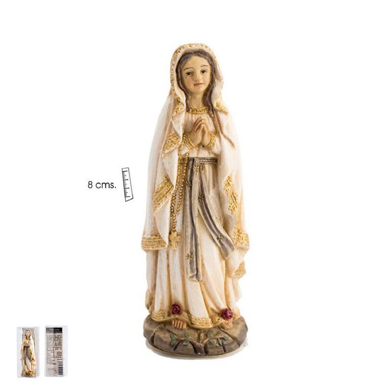 Imagen de la Virgen de Lourdes de 8 cm