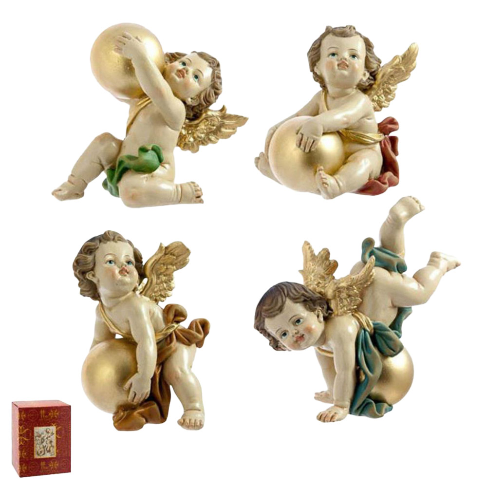 Angel con bola 12 cm 4 surtidos precio por unidad