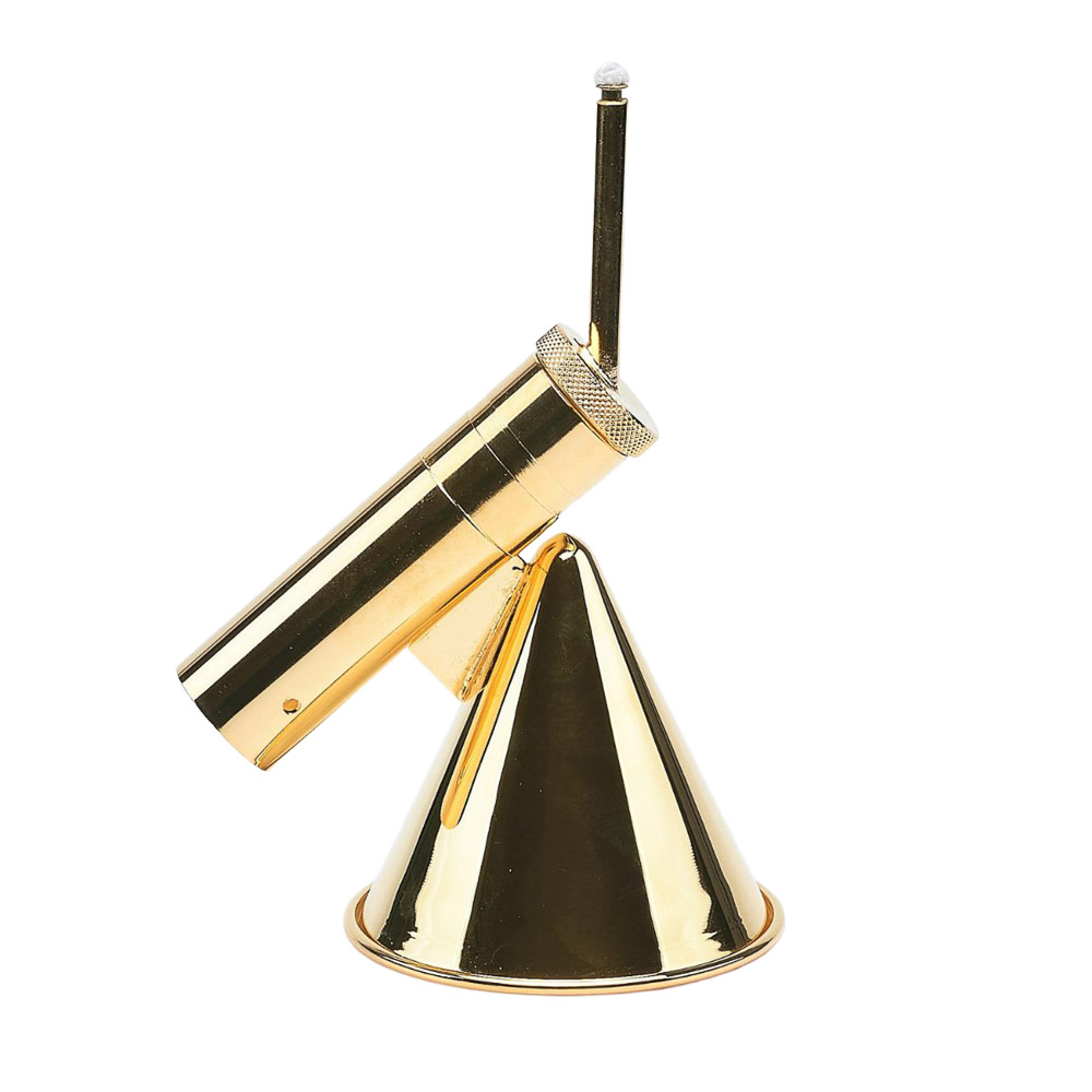 Apagavelas de latn dorado para velas de cera lquida - 8 cm