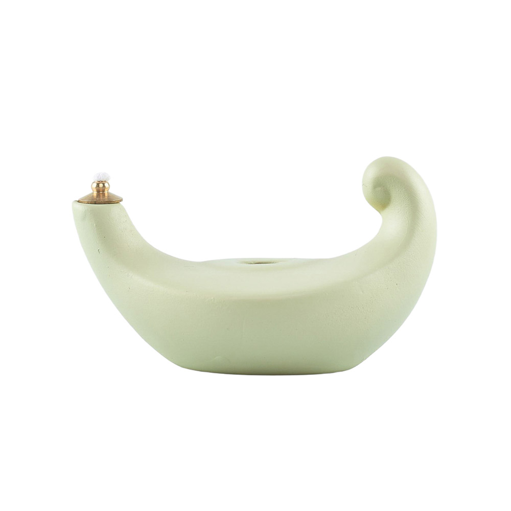 Vela aceite color blanco