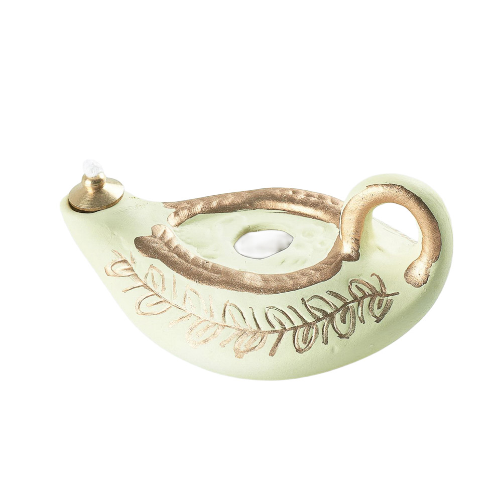 Mini vela de aceite en cermica - Color avorio