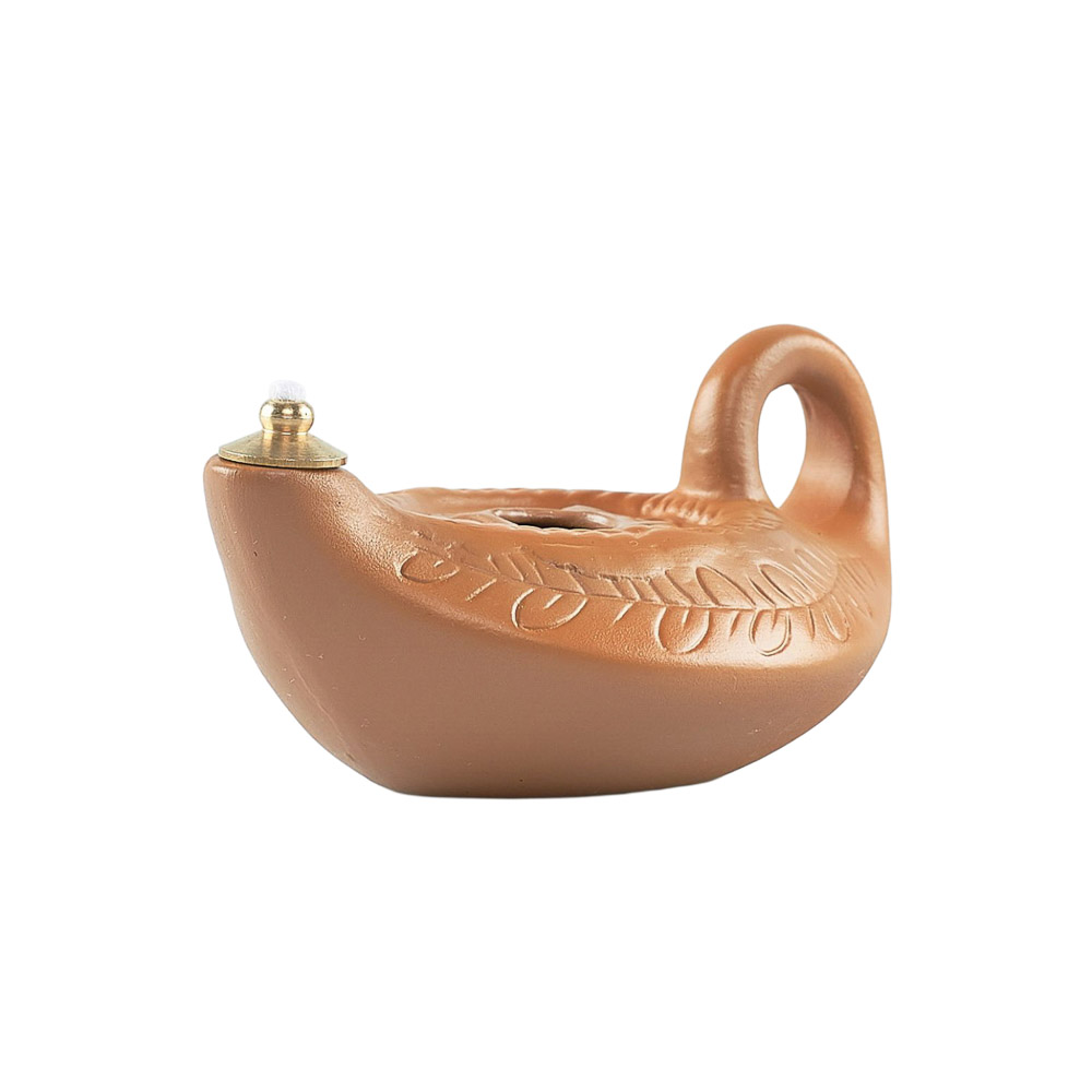 Mini vela de aceite en cermica - Color terracota