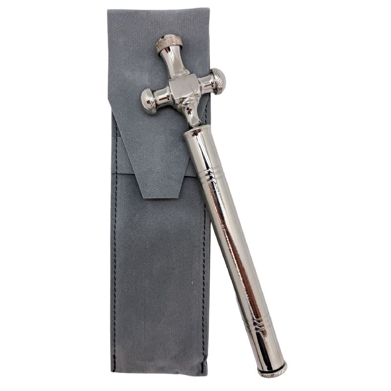 Hisopo con cruz plateado - 21 cm