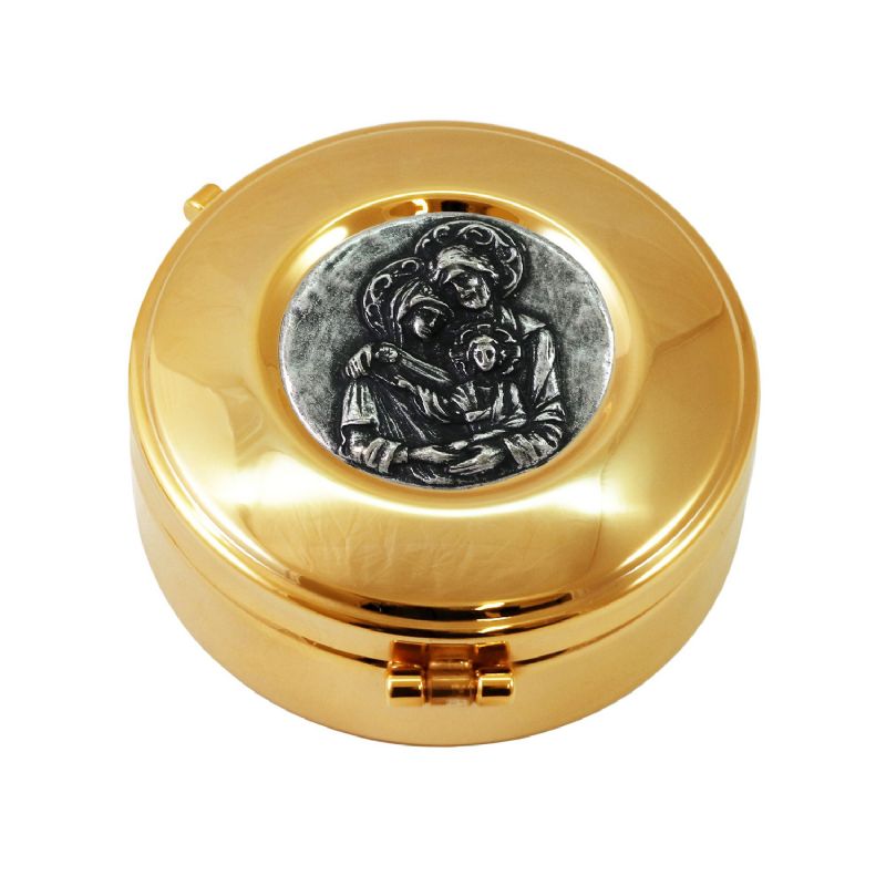 Caja para formas , Sagrada Familia en relieve plata envejecida