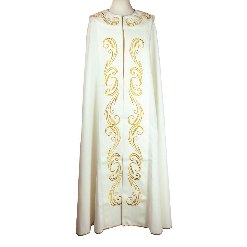 Capa pluvial bordada - Tejido 100% polister con decoracin dorada