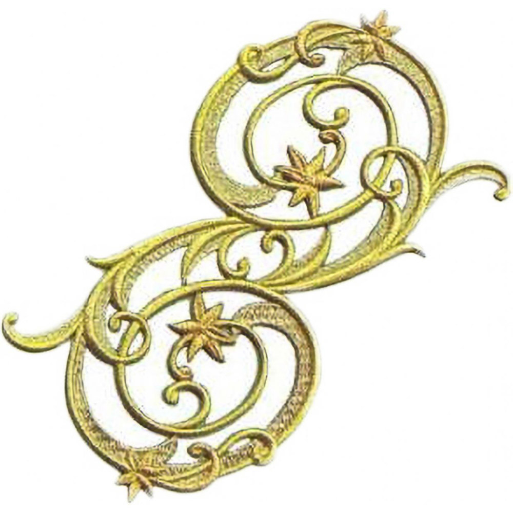 Aplicaciones para mantos, estandartes - orla dobles mediana 35 x 23 cm