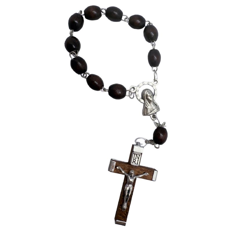 DENARIO MADERA OSCURO OVALADA 8X7