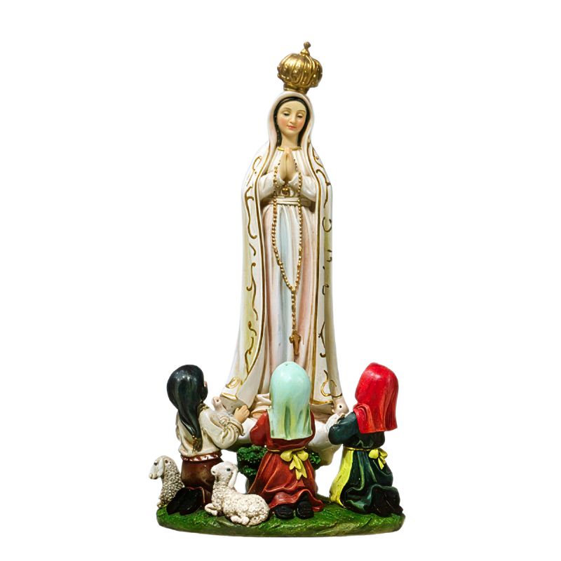 Virgen F�tima resina 14 cm