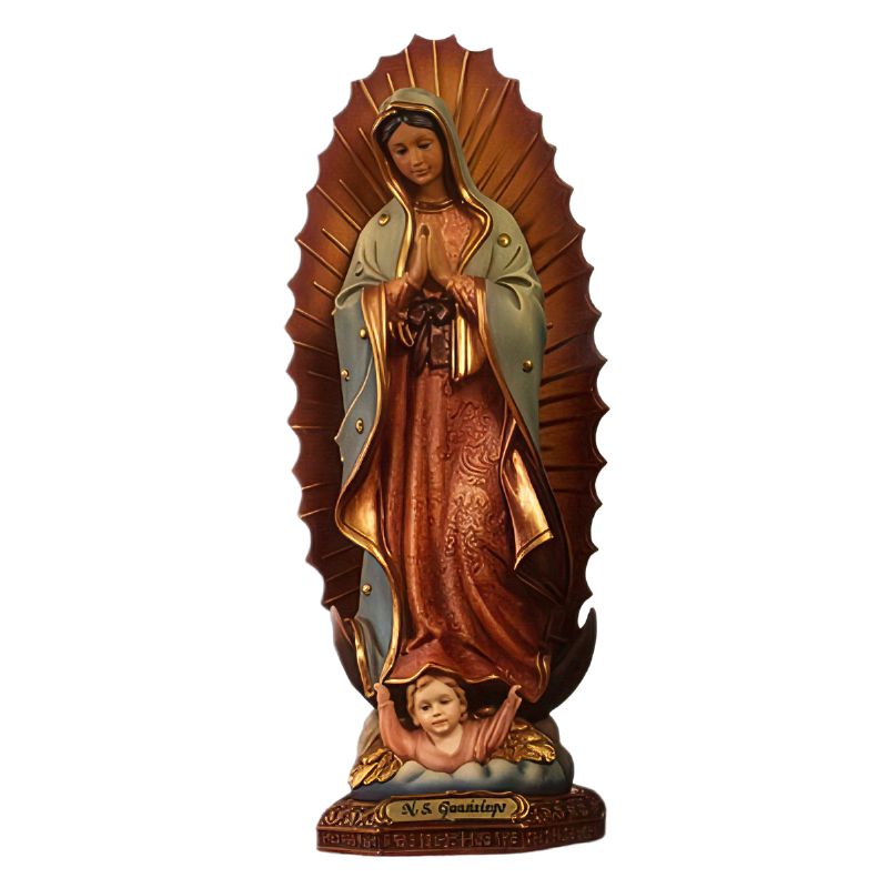 Virgen Guadalupe resina 33 cm