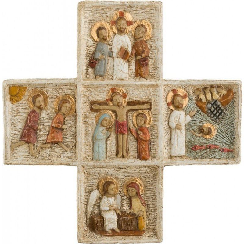 Cruz Pascual en alabastro del Monasterio de Bethlem - 16,5 cm