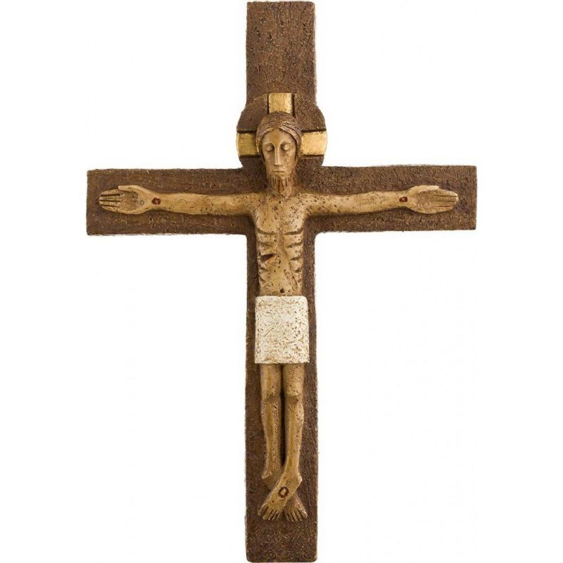 Crucifijo de Beln en alabastro del Monasterio de Bethlem - 30,5 cm