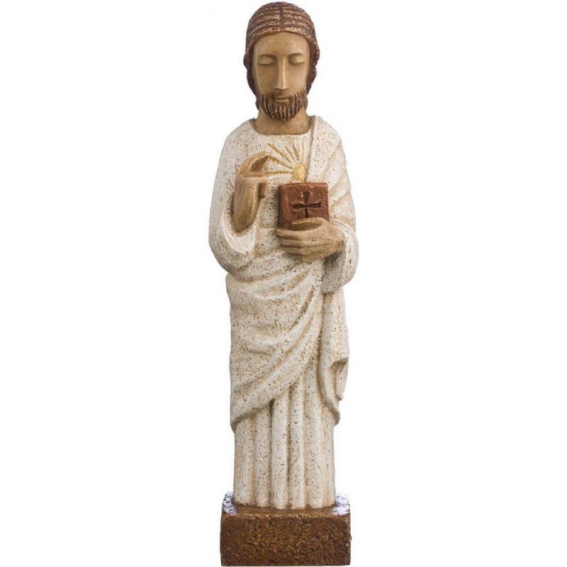 Sagrado Coraz�n - Imagen en dolomita policromada - Altura: 26 cm