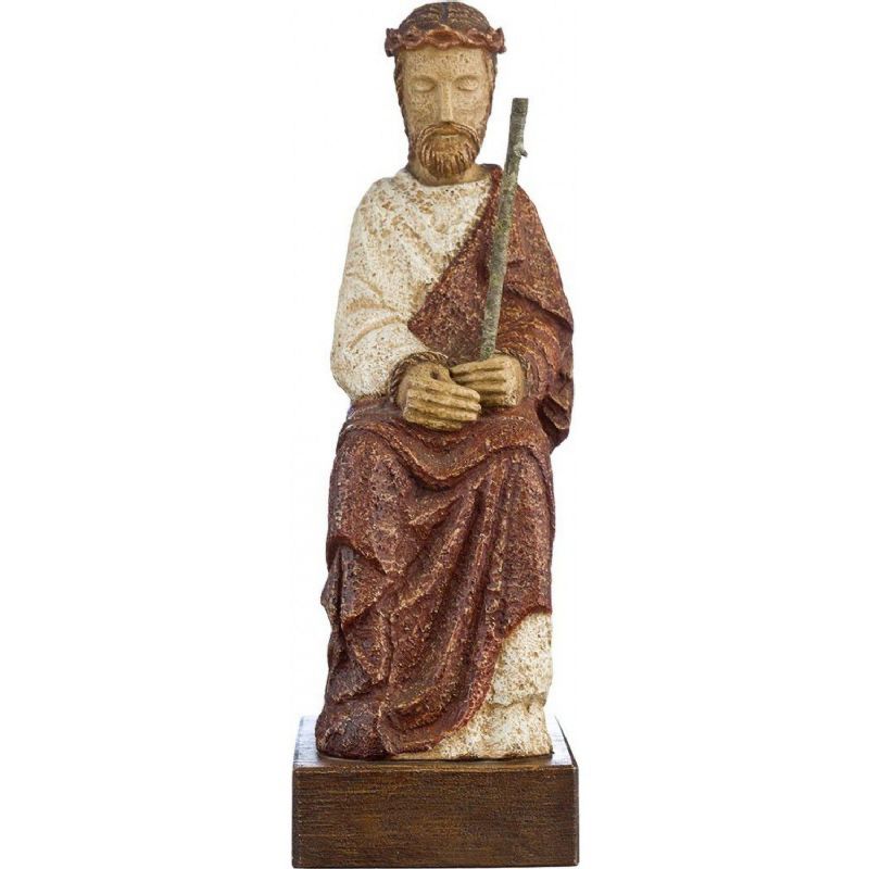 Cristo en Ultrajes - Imagen en dolomita policromada - Altura: 39 cm